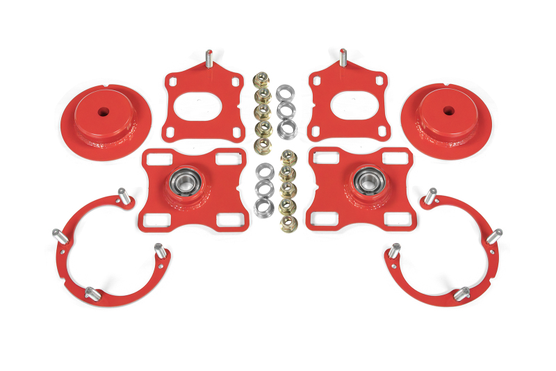 Ford Mustang Caster Camber Plates - Front - BMR Suspension - WAK751 - Red - `05-`10 Ford Mustang Caster Camber Plates - Front - BMR Suspension - WAK751 - Red - `05-`10